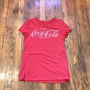 Coca Cola vintage t-shirt red faded. Size S